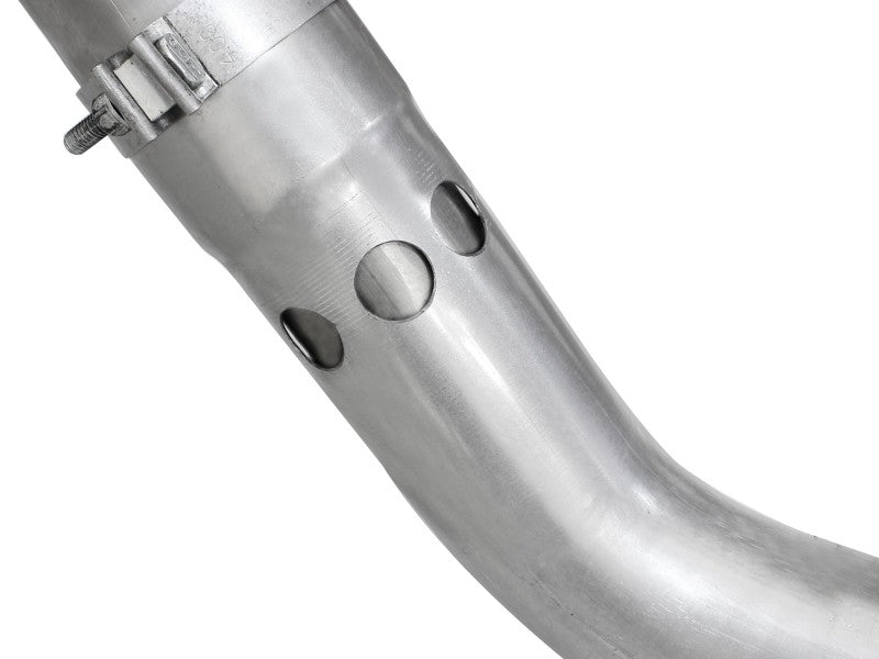 Échappement arrière DPF en acier inoxydable 409 de 4 po à grand alésage aFe HD avec embouts polis pour camions diesel Ford 15-16