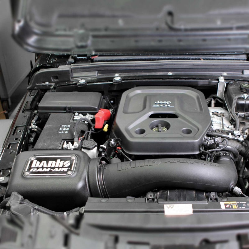 Système d'admission d'air Ram-Air pour Jeep 2.0L Turbo Wrangler (JL) 18-21 de Banks Power