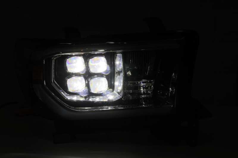 Phares à LED AlphaRex 07-13 Toyota Tundra NOVA Proj noirs avec lumière active/signal séquentiel/DRL