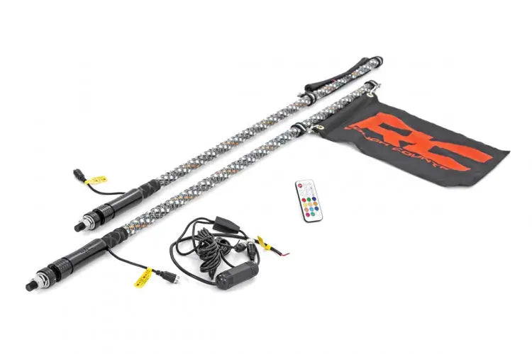 MULTI-COLOR LED WHIP | 4' LONG | PAIR Platinum High Performance Solutions, LLC.