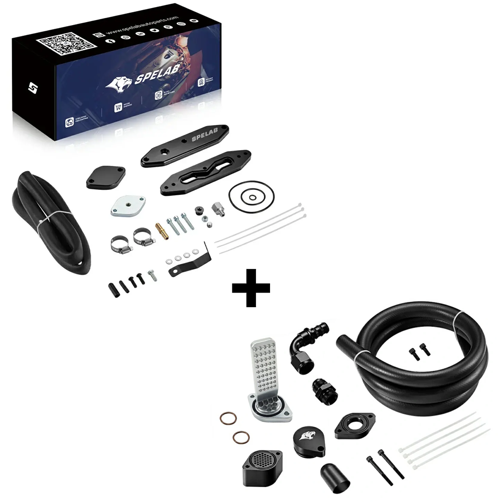 SPELAB 2011-2025 Ford 6.7L Powerstroke Diesel EGR Delete Kit w/Coolant Bypass Black