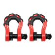 Trucktok 3/4" D-Ring Shackle 70,000 lbs Break Strength with Isolator (1 Pair ) TruckTok