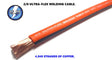 2/0 AWG Ultra Flex Welding Cable Rugged Jacket Orange 600V (PER FOOT) whip ULTRA FLEX WELDING CABLE