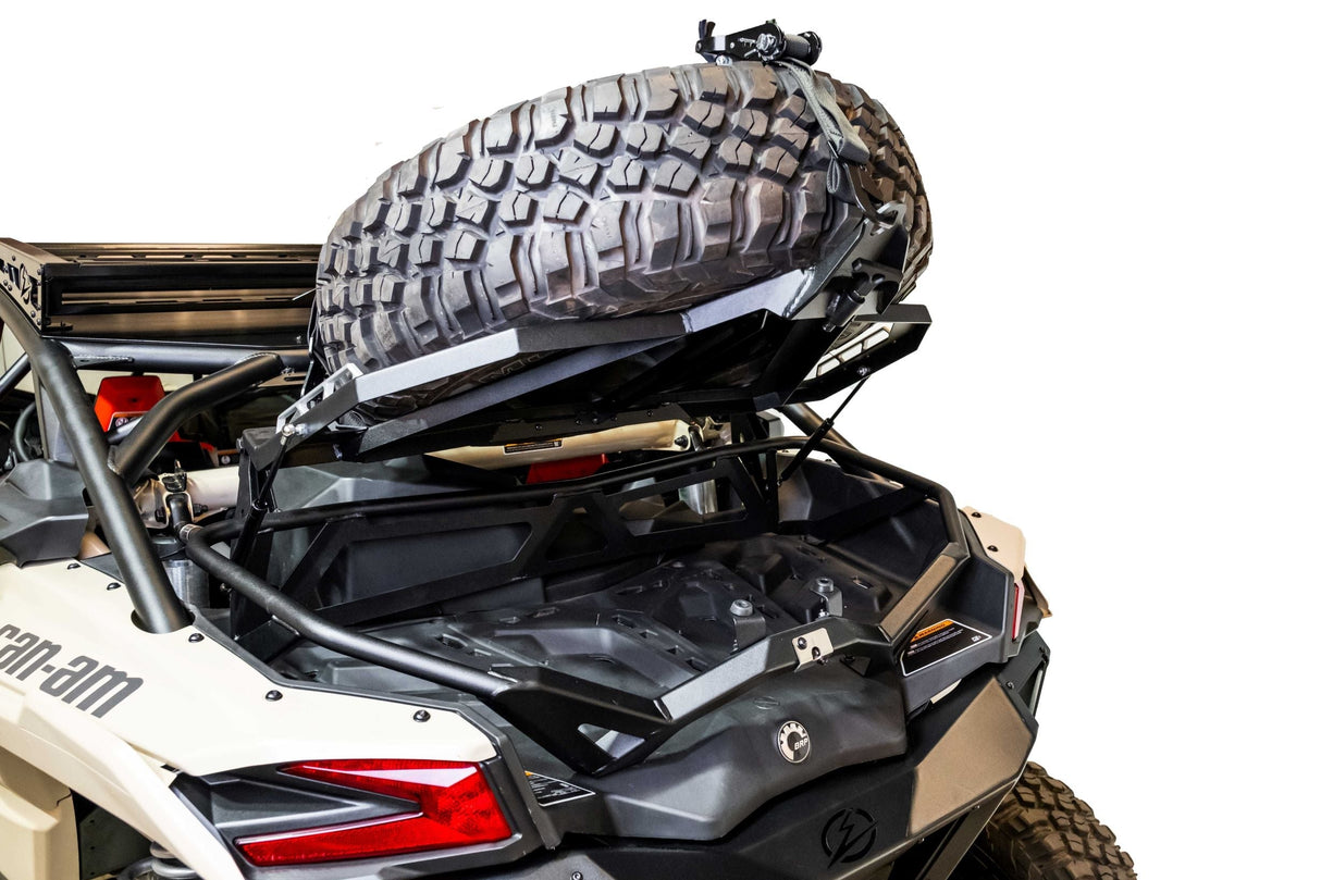 2017-2026 Can Am X3 Maverick Volt Series Baja Spare Tire Rack www.elektricoffroad.com