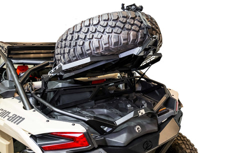 2017-2026 Can Am X3 Maverick Volt Series Baja Spare Tire Rack www.elektricoffroad.com