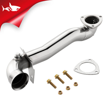 Downpipe Exhaust for 2007-2016 Mini Cooper R55-R61 1.6L Turbo 2.5 inch with 2 O2 sensor bungs Flashark