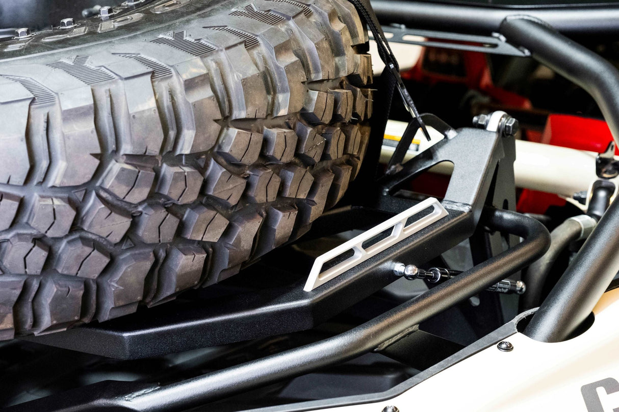 2017-2026 Can Am X3 Maverick Volt Series Baja Spare Tire Rack www.elektricoffroad.com