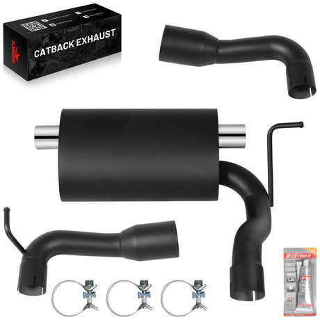 2007-2017 Jeep Wrangler JK (3.6L / 3.8L) & 2018-2023 Jeep Wrangler JL (2.0L / 3.6L) Axle-Back Exhaust System Flashark