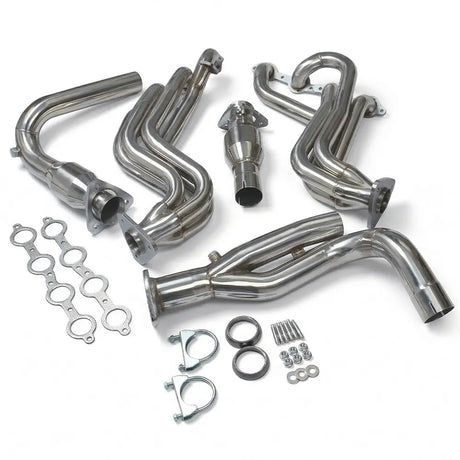 Exhaust Header for 1999-2006 Chevrolet Silverado/Avalanche 1500 GMC Sierra 1500 GMT800 4.8L 5.3L 6.0L V8 Engine (with EGR Valve)