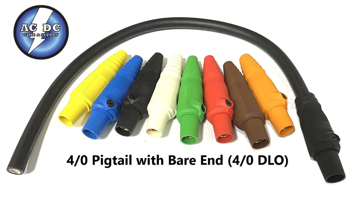 4/0 Pigtail with Bare End (DLO 4/0) GENERATOR CABLES acdcwireandsupply