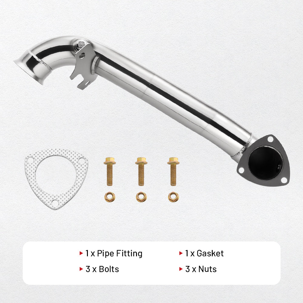 Downpipe Exhaust for 2007-2016 Mini Cooper R55-R61 1.6L Turbo 2.5 inch with 2 O2 sensor bungs Flashark