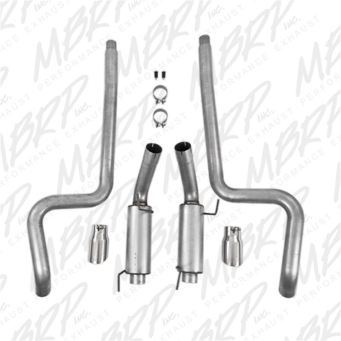 Système d'échappement arrière Cat Back MBRP 05-09 Ford Mustang GT 4.6L à double division arrière Version course AL/3 pouces