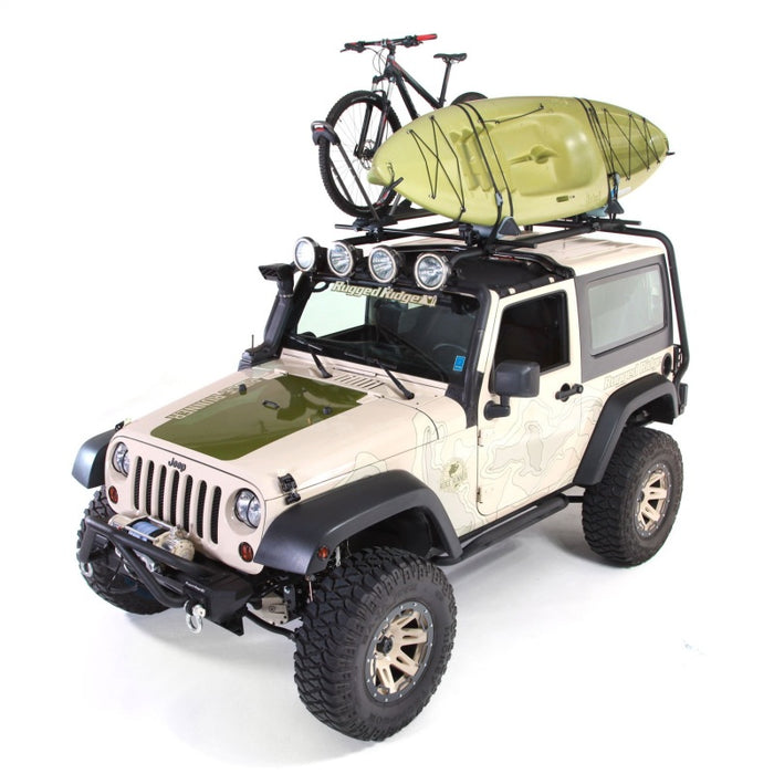 Kit de galerie de toit Sherpa 2 portes pour Jeep Wrangler 07-18 Rugged Ridge