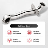Downpipe Exhaust for 2007-2016 Mini Cooper R55-R61 1.6L Turbo 2.5 inch with 2 O2 sensor bungs Flashark