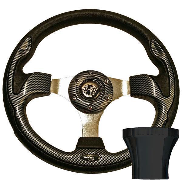 GTW Steering Wheel Kit, Carbon Fiber/Rally 12.5 W/Black Adapter Precedent