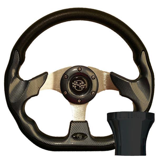 GTW Steering Wheel Kit, Carbon Fiber/Race 12.5 W/Black Adapter, 94.5-Up