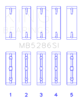 King Engine Bearings Toyota 1Uz-Fe/2Uz-Fe/3Uz-Fe (Size +0.50mm) Main Bearing Set