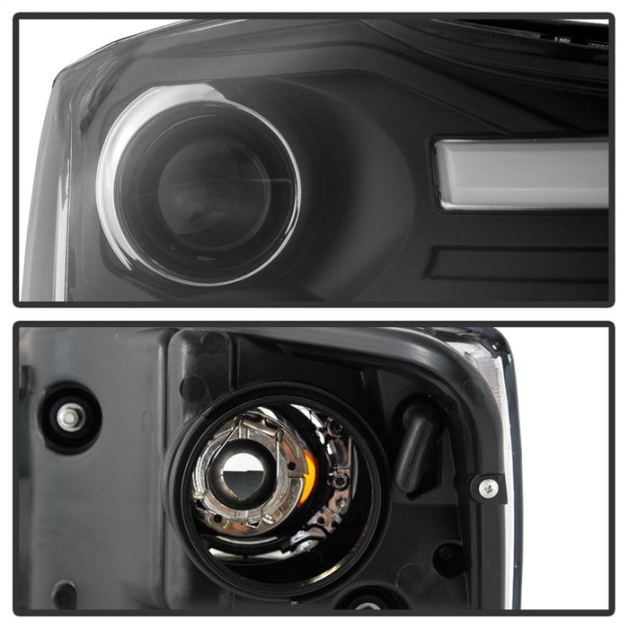 Phares de projecteur Spyder 04-15 Nissan Titan / 04-07 Nissan Armada V2 - Noir PRO-YD-NTI04-DRL-BK