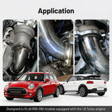 Downpipe Exhaust for 2007-2016 Mini Cooper R55-R61 1.6L Turbo 2.5 inch with 2 O2 sensor bungs Flashark