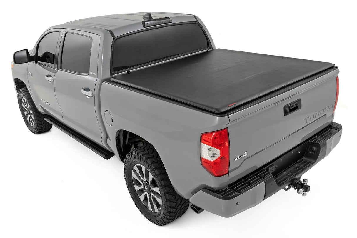 Soft Roll Up Bed Cover 5'7" Bed | Toyota Tundra 2WD/4WD (2007-2021) 42419550 Rough Country