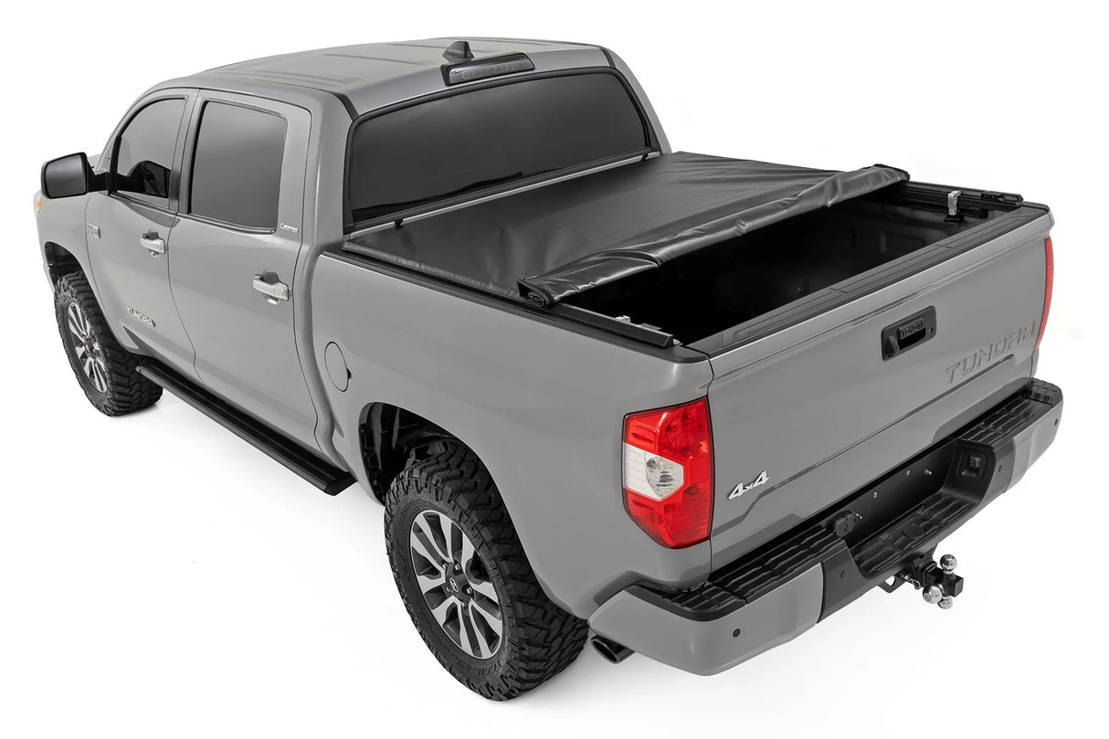 Soft Roll Up Bed Cover 5'7" Bed | Toyota Tundra 2WD/4WD (2007-2021) 42419550 Rough Country