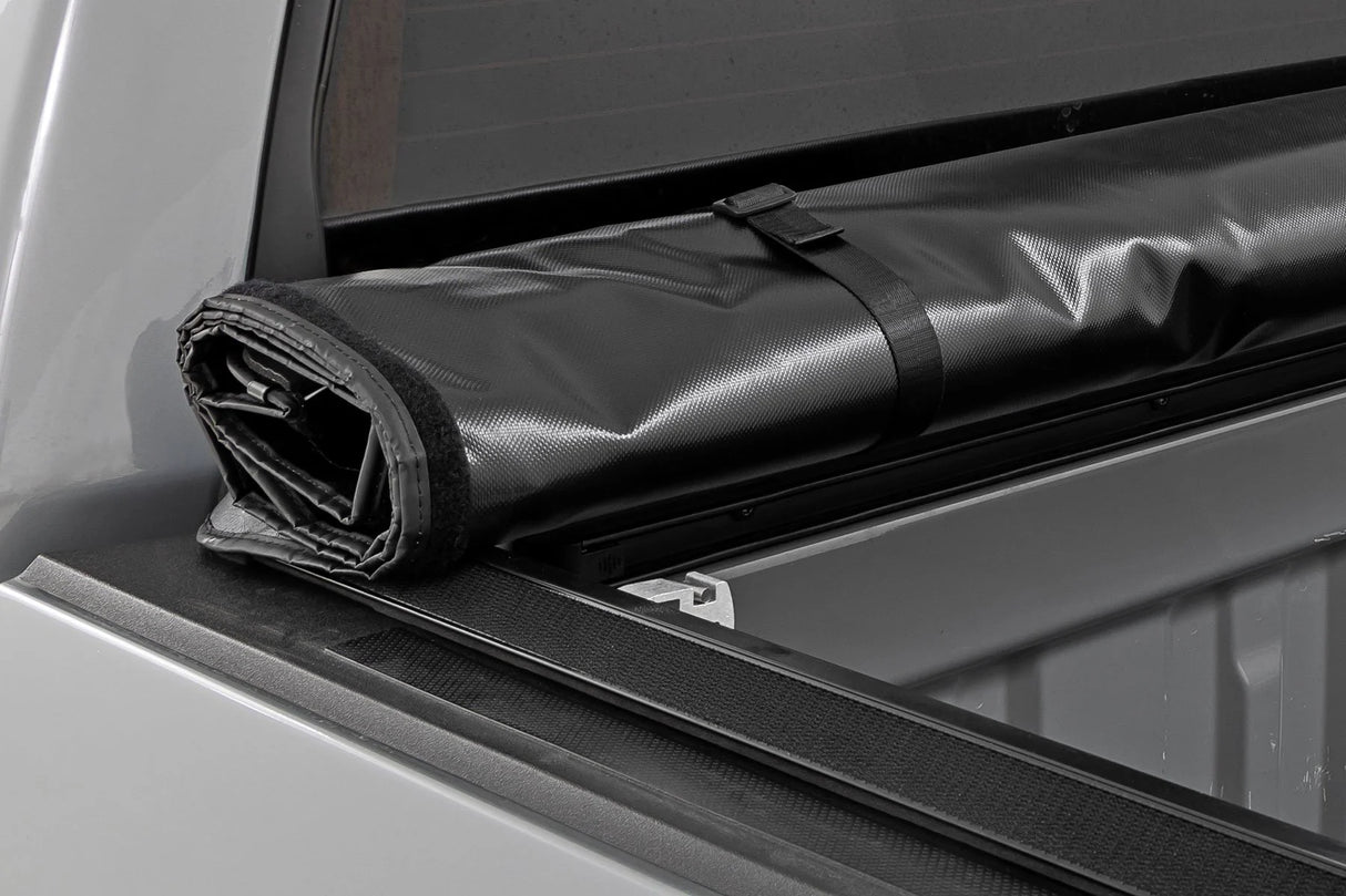 Soft Roll Up Bed Cover 5'7" Bed | Toyota Tundra 2WD/4WD (2007-2021) 42419550 Rough Country