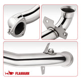 Downpipe Exhaust for 2007-2016 Mini Cooper R55-R61 1.6L Turbo 2.5 inch with 2 O2 sensor bungs Flashark