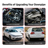 Downpipe Exhaust for 2007-2016 Mini Cooper R55-R61 1.6L Turbo 2.5 inch with 2 O2 sensor bungs Flashark