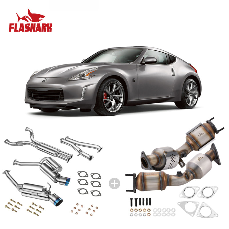 Left&Right Catalytic Converter Kit For 2007-2019 Infiniti G37, Q50, G35 - Direct Fit, E.P.A. Compliant Flashark