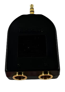Gold plated Y- Adapter 1/4" Jacks to 1/8" plug TekShack