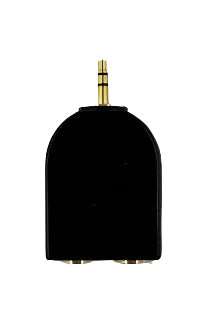 Gold plated Y- Adapter 1/4" Jacks to 1/8" plug TekShack