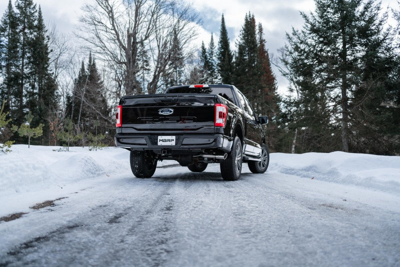 MBRP 2021+ Ford F-150 2.7L/ 3.5L Ecoboost 5.0L Single Side 3in Aluminized Steel Catback Exhaust