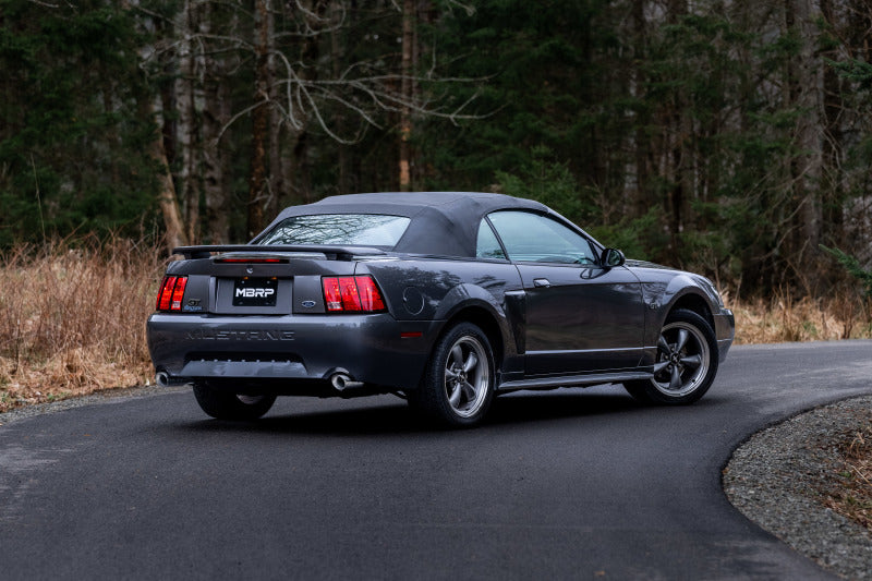 Échappement arrière double divisé AL Catback de 2,5 pouces avec embouts à double paroi de 3,5 pouces pour Ford Mustang GT/Mach 1 MBRP 99-04