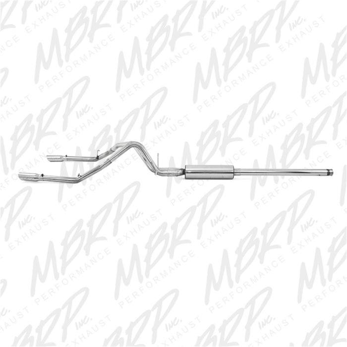 MBRP 14 Chevy/GMC 1500 Silverado/Sierra 4,3 L V6/5,3 L V8 double échappement arrière divisé T409 3 pouces Cat Back