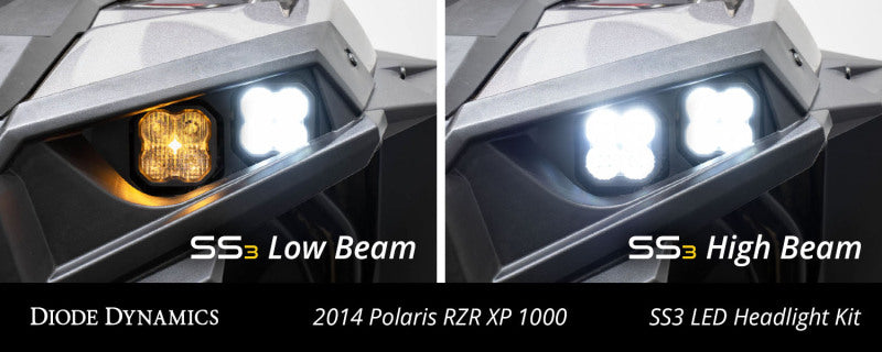 Kit de phares à LED Diode Dynamics 14-23 Polaris RZR XP SS3 - Pro White ABL