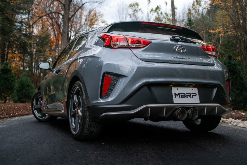 2019+ MBRP Hyundai Veloster Turbo Cat Back - Acier inoxydable T304 - Embout en fibre de carbone