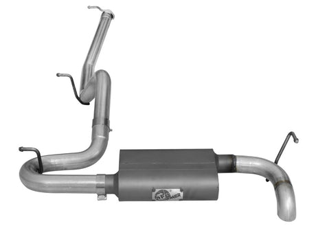 Système d'échappement aFe Scorpion Cat Back 2,5 pouces aluminisé Hi-Tuck 07-18 Jeep Wrangler JK V6 3,6/3,8 L