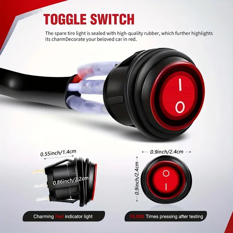 Relais de puissance à interrupteur marche/arrêt 12 V, fusible à lame pour feux tout-terrain 
