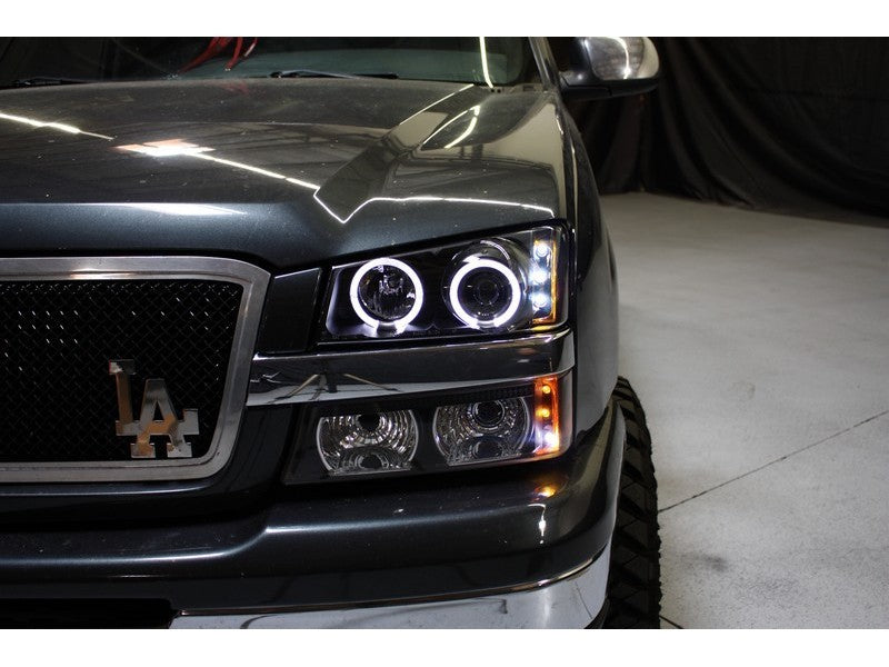 Spyder Chevy Silverado 1500 03-06 Projecteur LED Halo LED Ambre Reflctr Blk PRO-YD-CS03-AM-BK