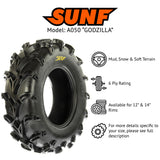 SunF ATV TIRE/UTV TIRE All Terrain Mud Tire 6 PR Tubeless A050 GODZILLA (set of 2) SUNF