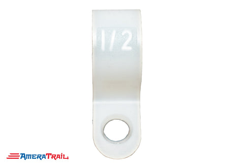 1/2" Wire Clip and Attaching Rivet - Long Lasting Nylon - Fits 5/32" Hardware