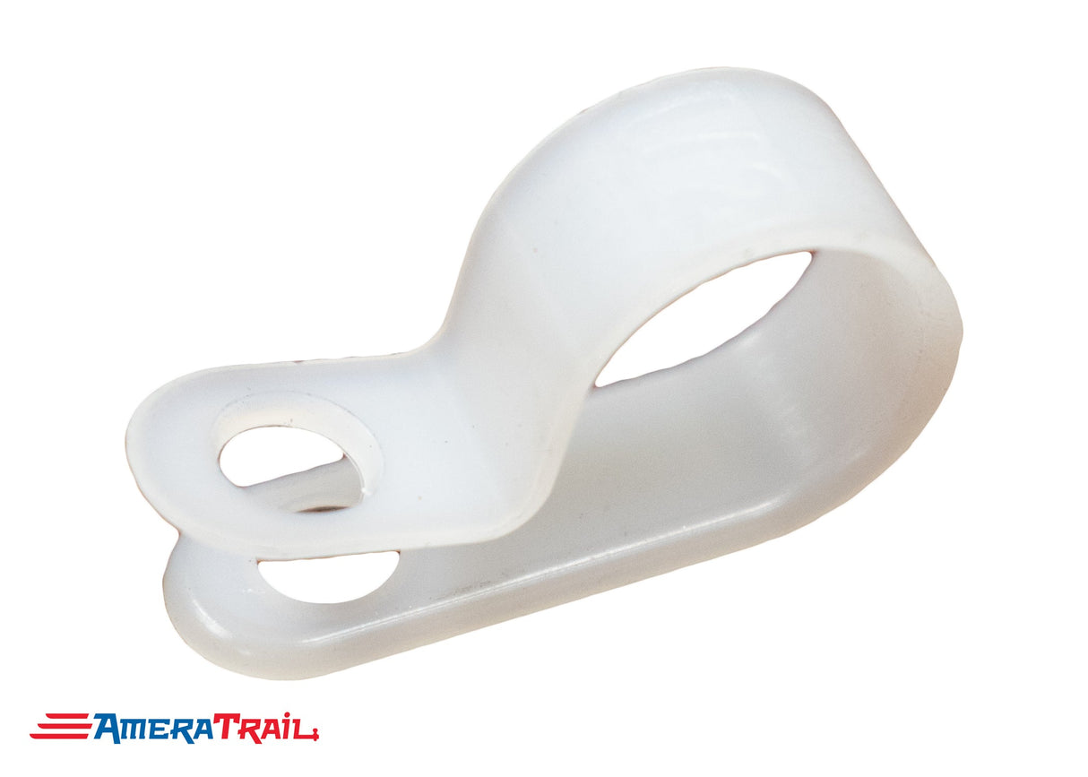 1/2" Wire Clip and Attaching Rivet - Long Lasting Nylon - Fits 5/32" Hardware