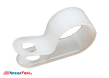 1/2" Wire Clip and Attaching Rivet - Long Lasting Nylon - Fits 5/32" Hardware