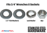 Stainless Steel Bolt 1/2 x 2 3/8", Hex Head - Available w/ Nut and Washer Hardware