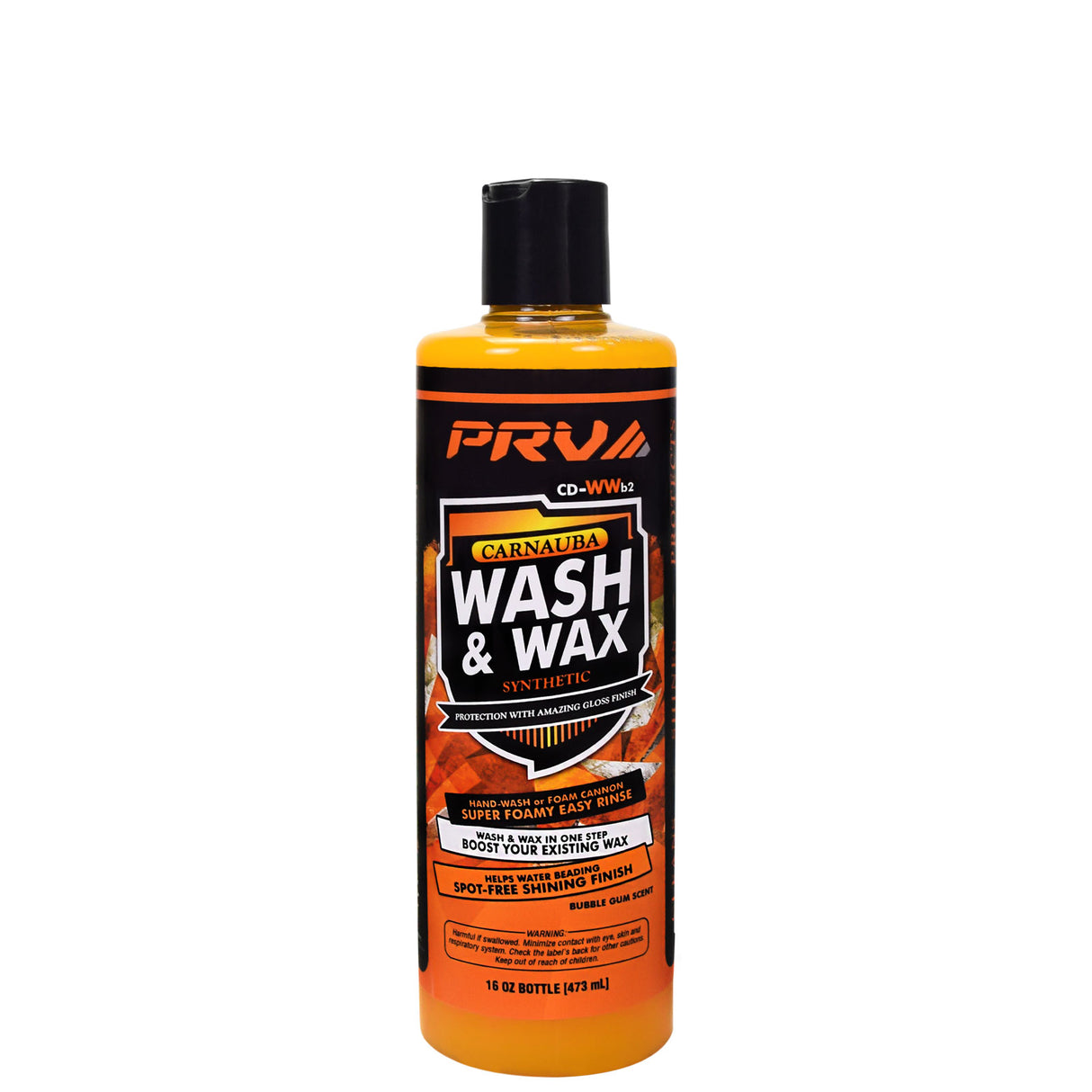 PRV Audio Wash and Wax Car Soap Carnauba 16 fl oz