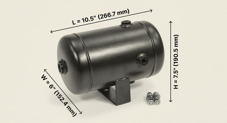 1 Gallon 5 Port Steel Air Tank HornBlasters
