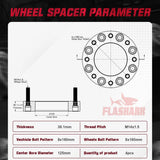 1.5/2 Inches 2011-2022 Chevy Chevrolet Silverado GMC Sierra 2500 3500 8x180mm Wheel Spacers 4PCS Flashark