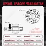 1.5 inch 2018-2022 Jeep Wrangler TJ YJ / 2011-2022 Dodge Durango 5x5" Wheel Spacers 4PCS