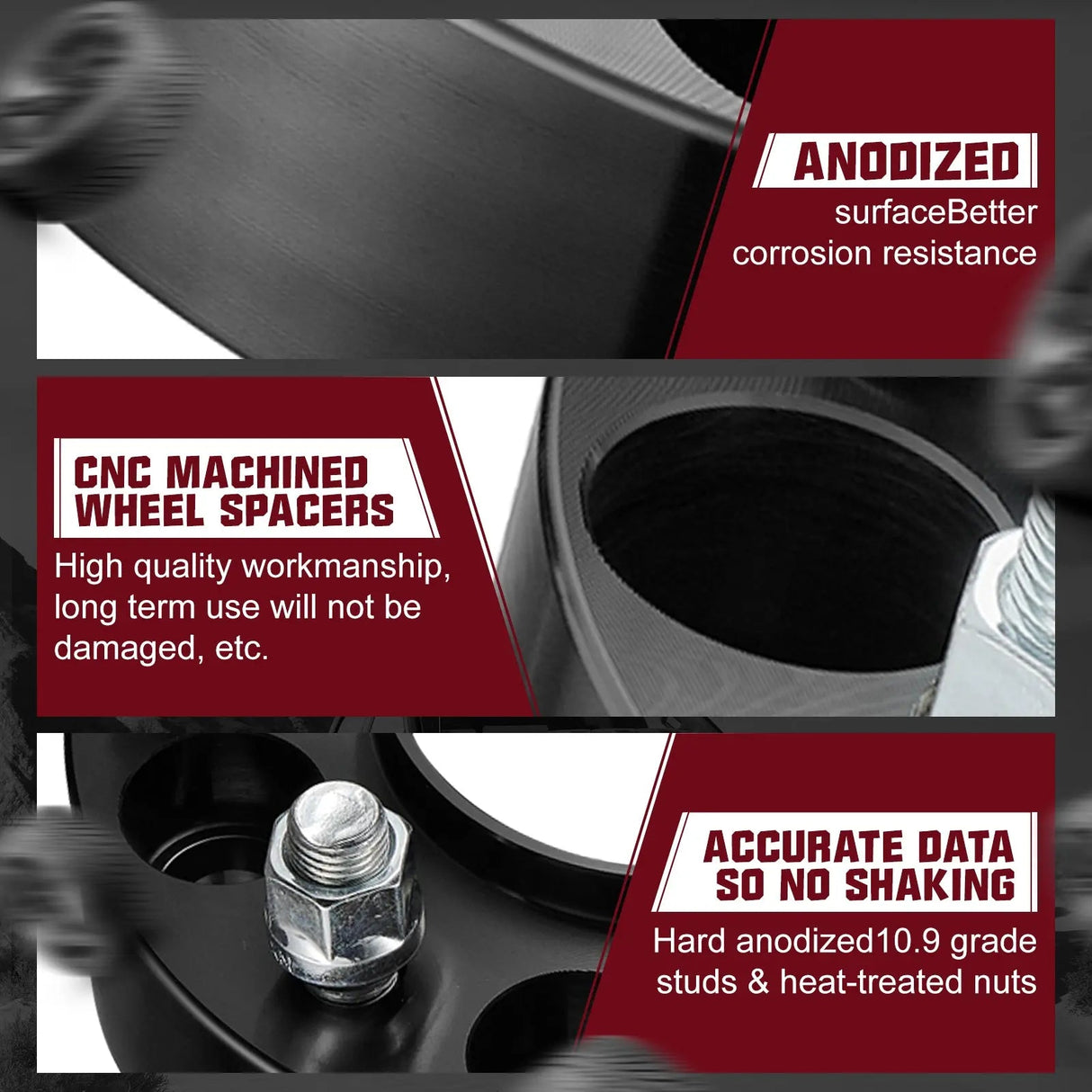 1.5 inch 2018-2022 Jeep Wrangler TJ YJ / 2011-2022 Dodge Durango 5x5" Wheel Spacers 4PCS Flashark