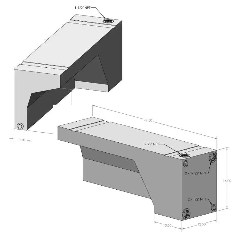 22 Gallon Wheel Well Water Tank (Drivers Side) S&B